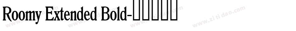 Roomy Extended Bold字体转换